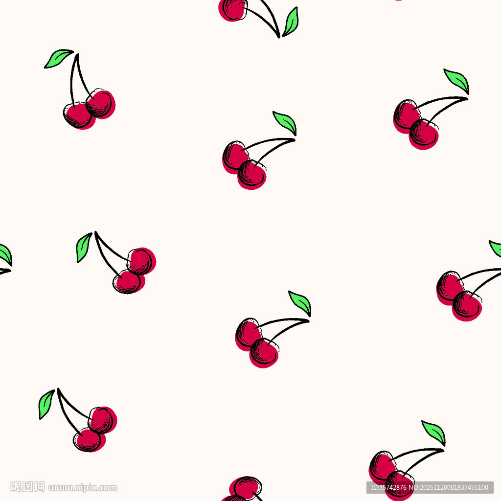 樱桃图案背景图