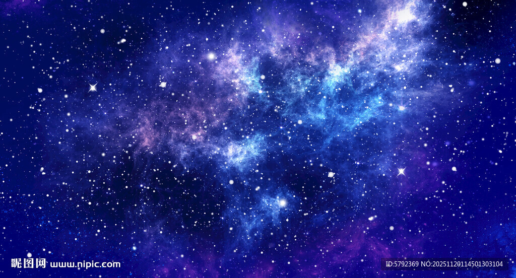 蓝色星空天花软膜背景