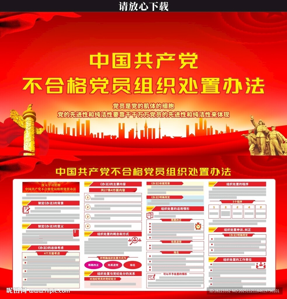 不合格党员组织处置办法