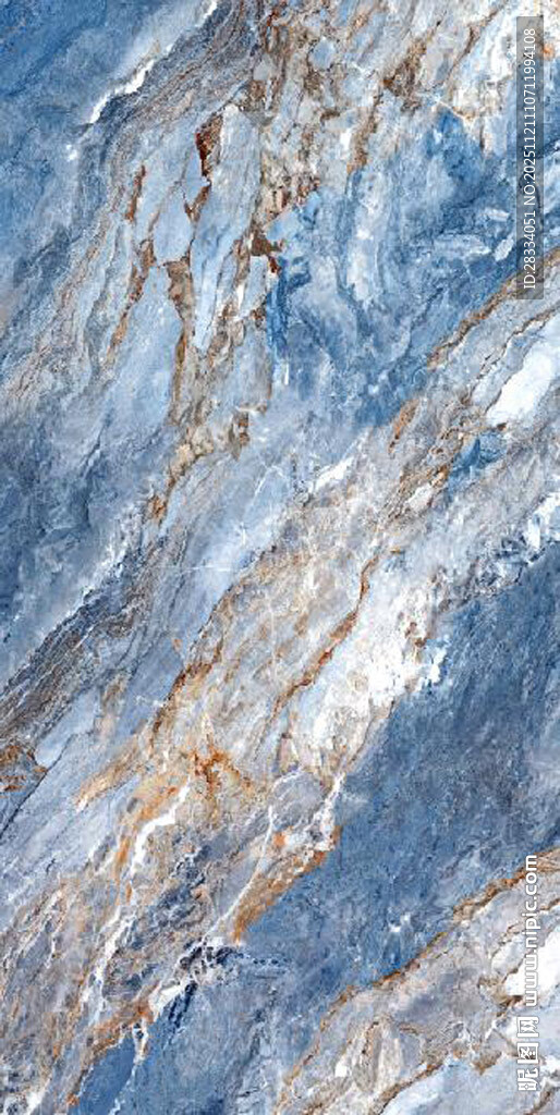 蓝金大理石纹理图案