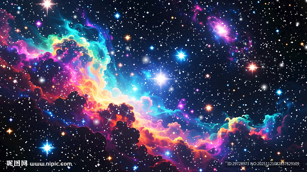 唯美梦幻炫彩绚丽星空