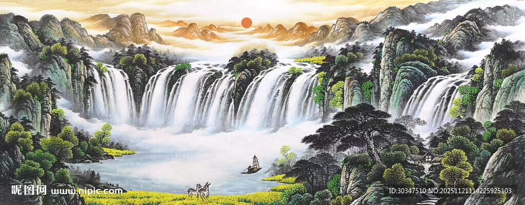 巨幅客厅山水挂画