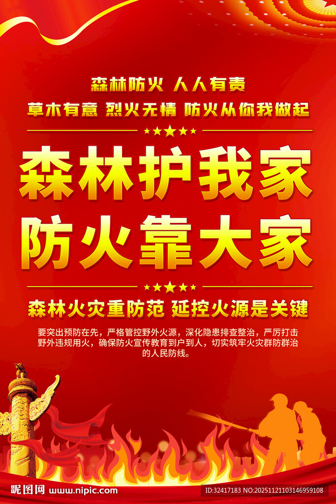 森林防火宣传海报