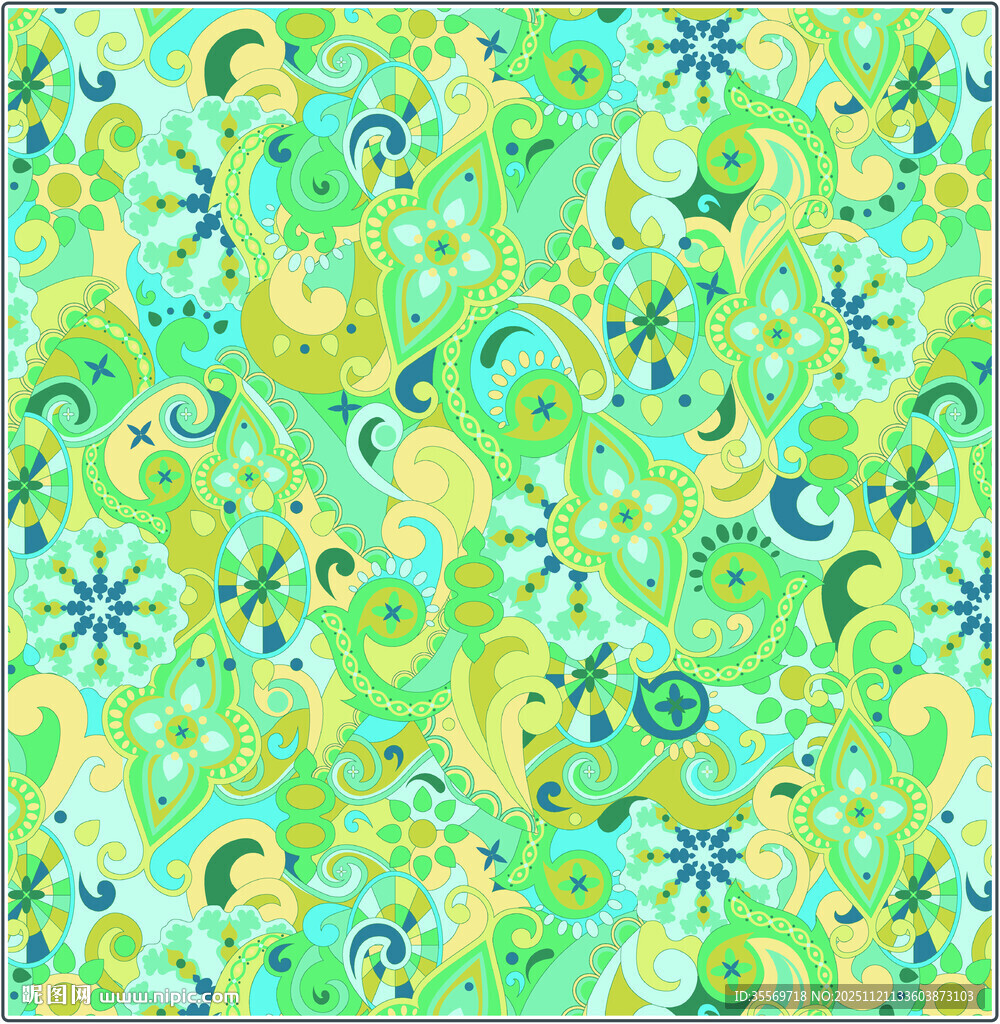 清新多彩花卉图案背景