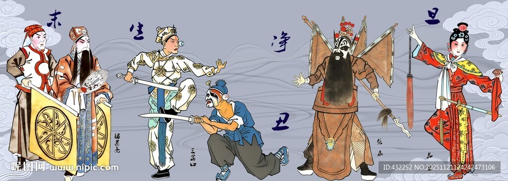 传统戏曲人物造型展示