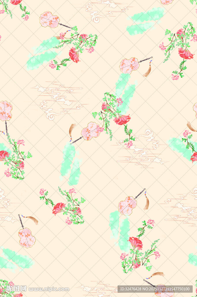 花卉图案背景纹理