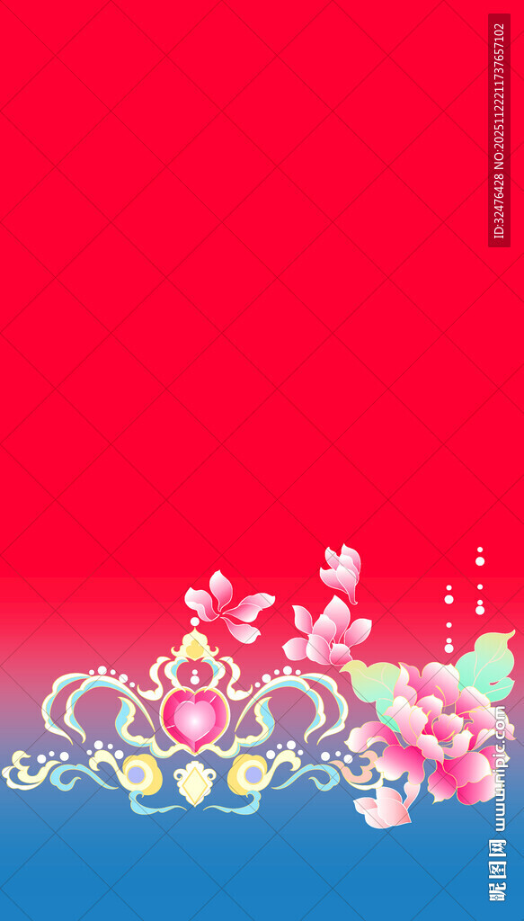 多彩花卉装饰背景图