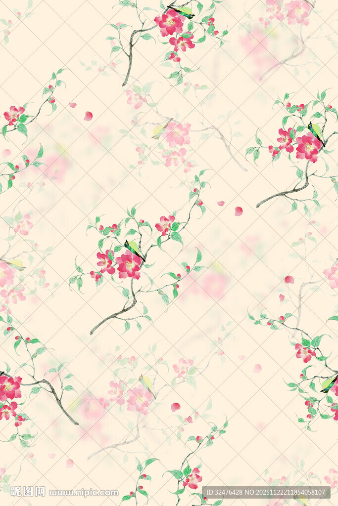 复古花卉图案背景