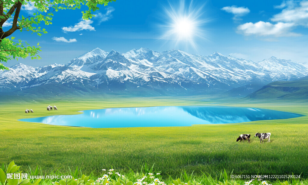 蓝天白云大草原