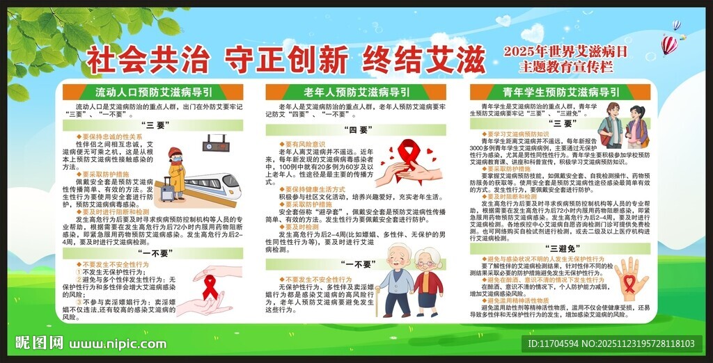 世界艾滋病日宣传栏