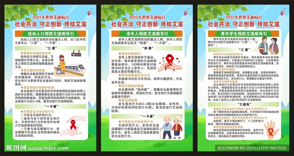 世界艾滋病日展板