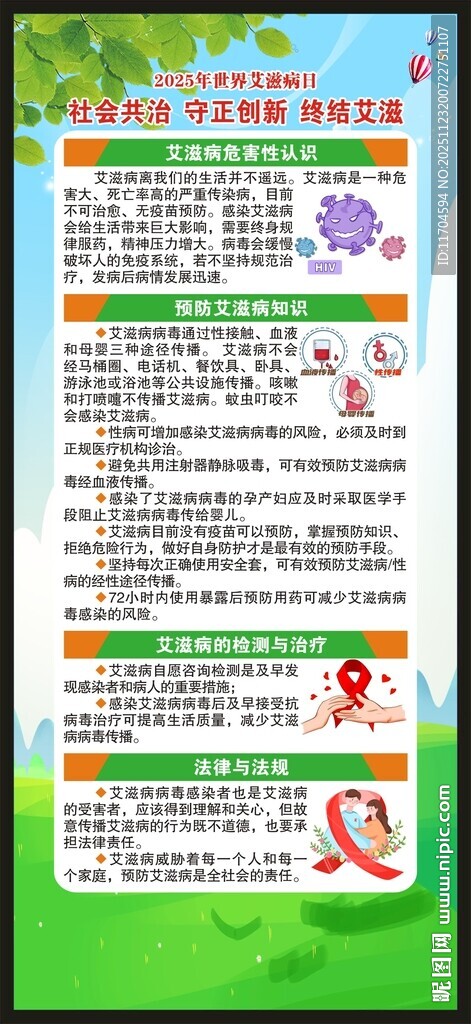 世界艾滋病日展架