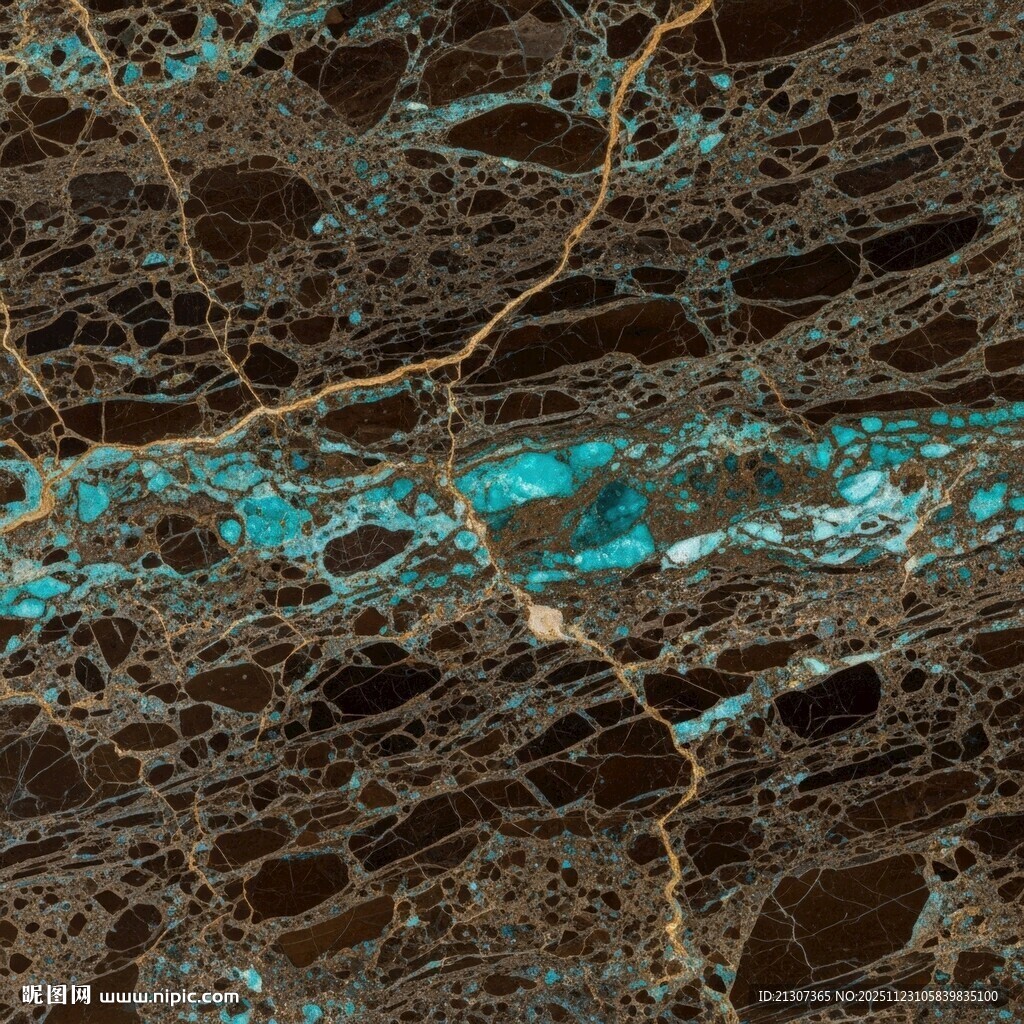 蓝纹深棕大理石纹理