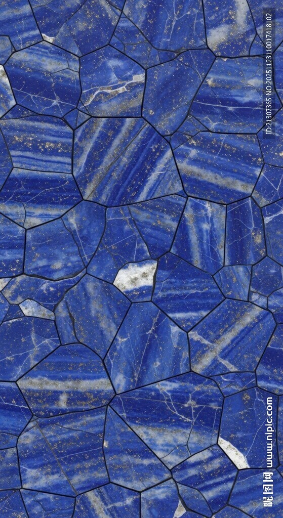蓝色碎瓷片马赛克纹理