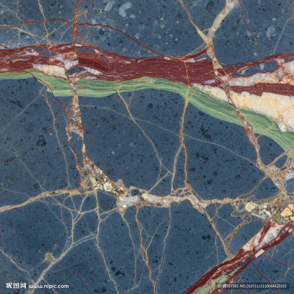 蓝色大理石纹理图案