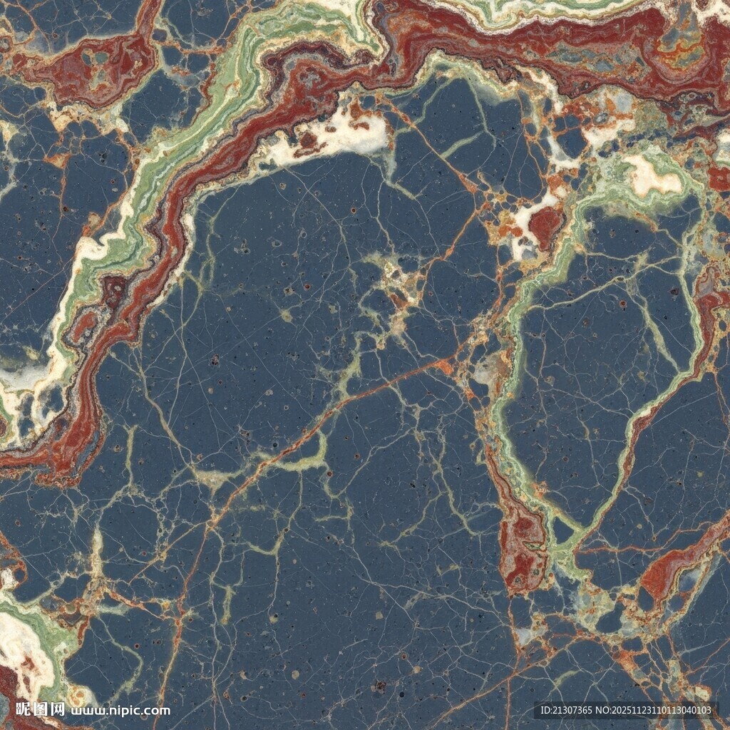 深蓝纹理大理石图案