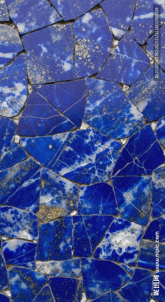 蓝色碎裂纹理图案