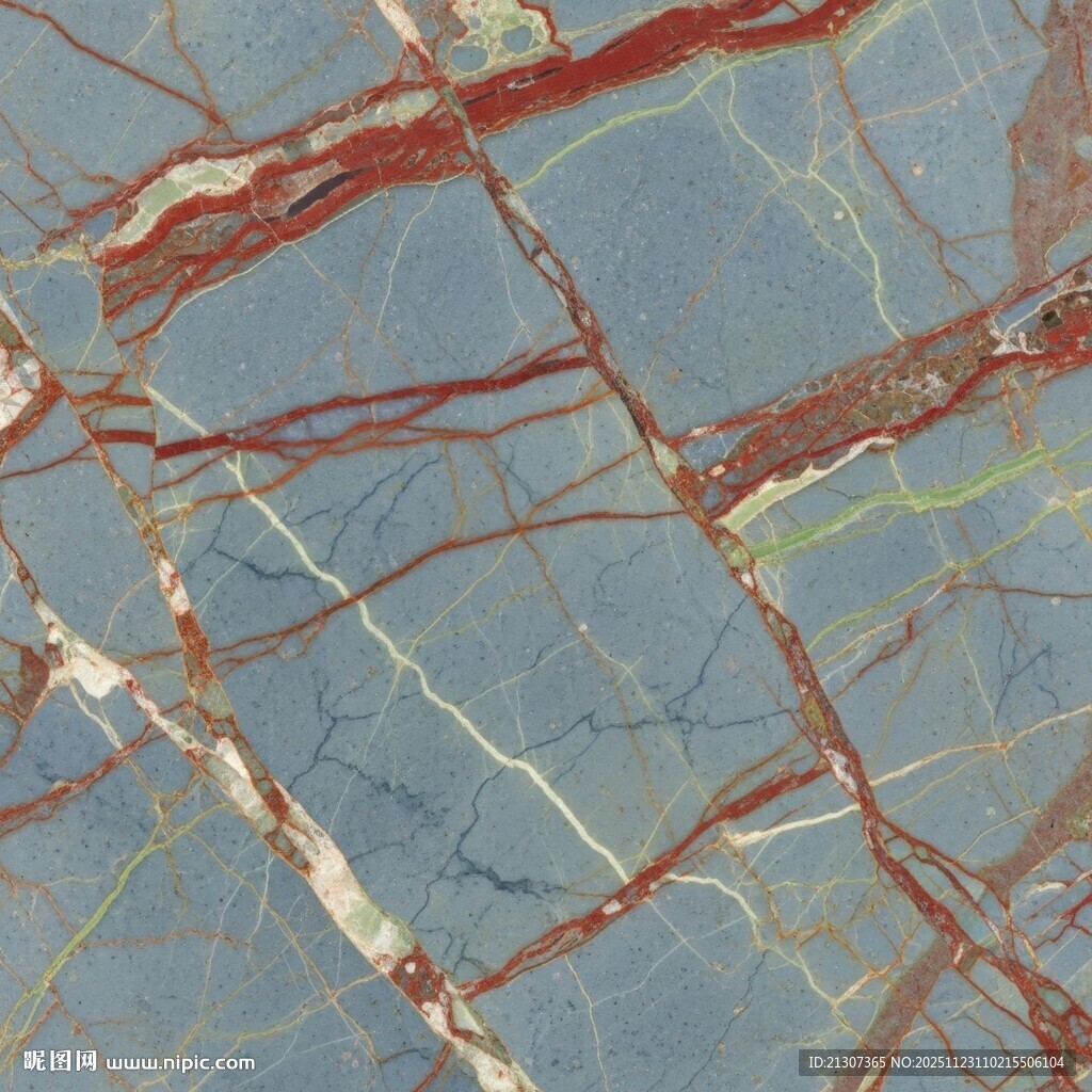 蓝红相间大理石纹理