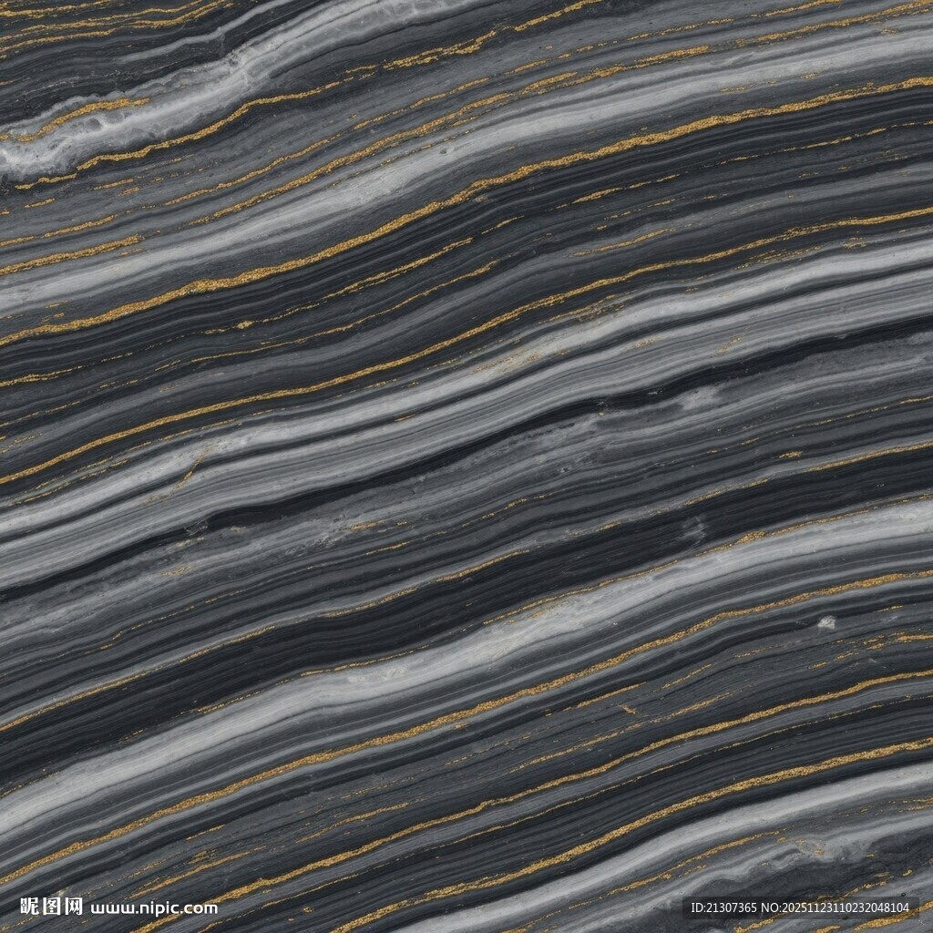 黑色波浪纹理大理石图案