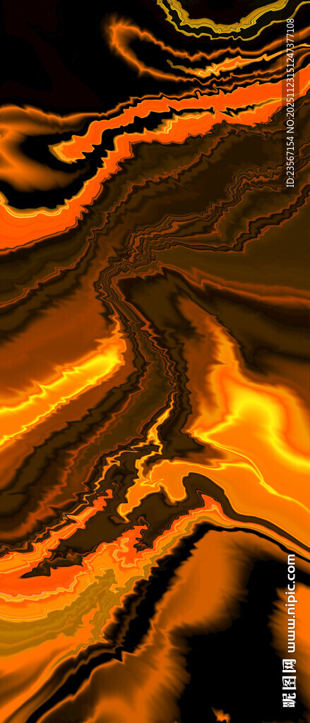 流动炫彩火焰抽象艺术图