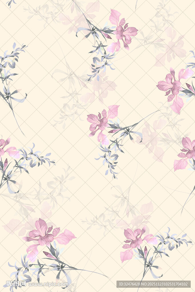 淡雅花卉图案背景