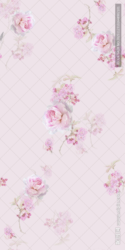 粉色花卉图案壁纸