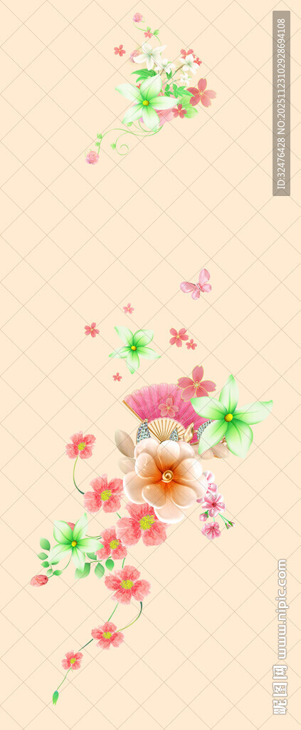 缤纷花朵装饰图案