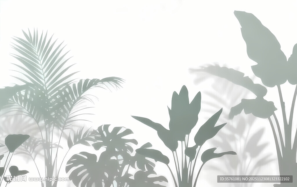 雾气磨砂膜效果绿植贴图