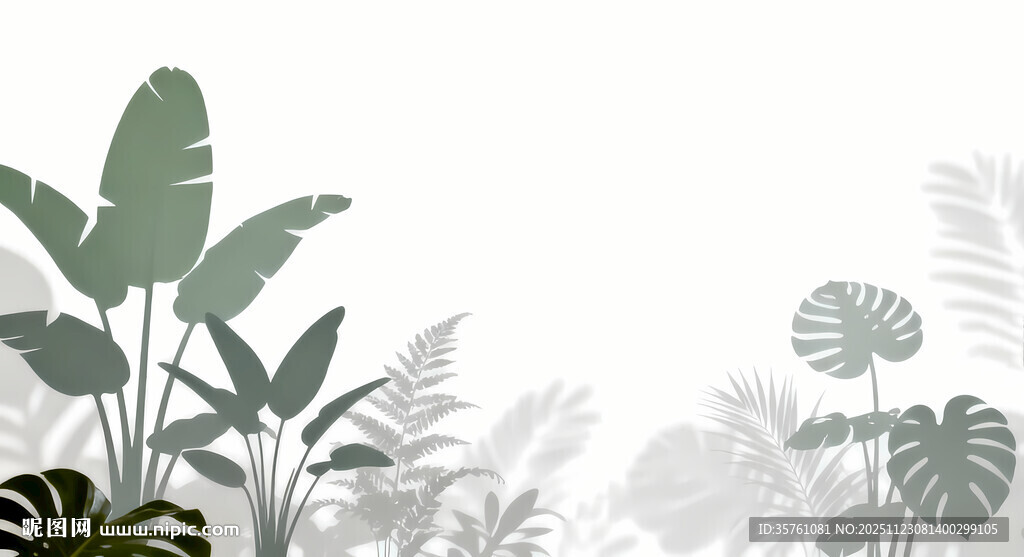 雾气磨砂膜效果绿植贴图