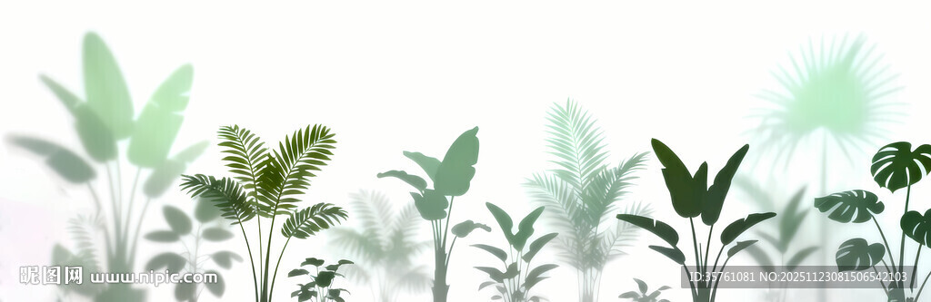 雾气磨砂膜效果绿植贴图