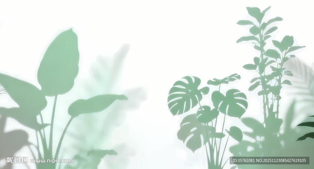 雾气磨砂膜效果绿植贴图