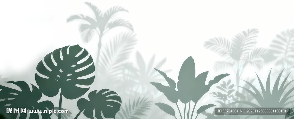 雾气磨砂膜效果绿植贴图