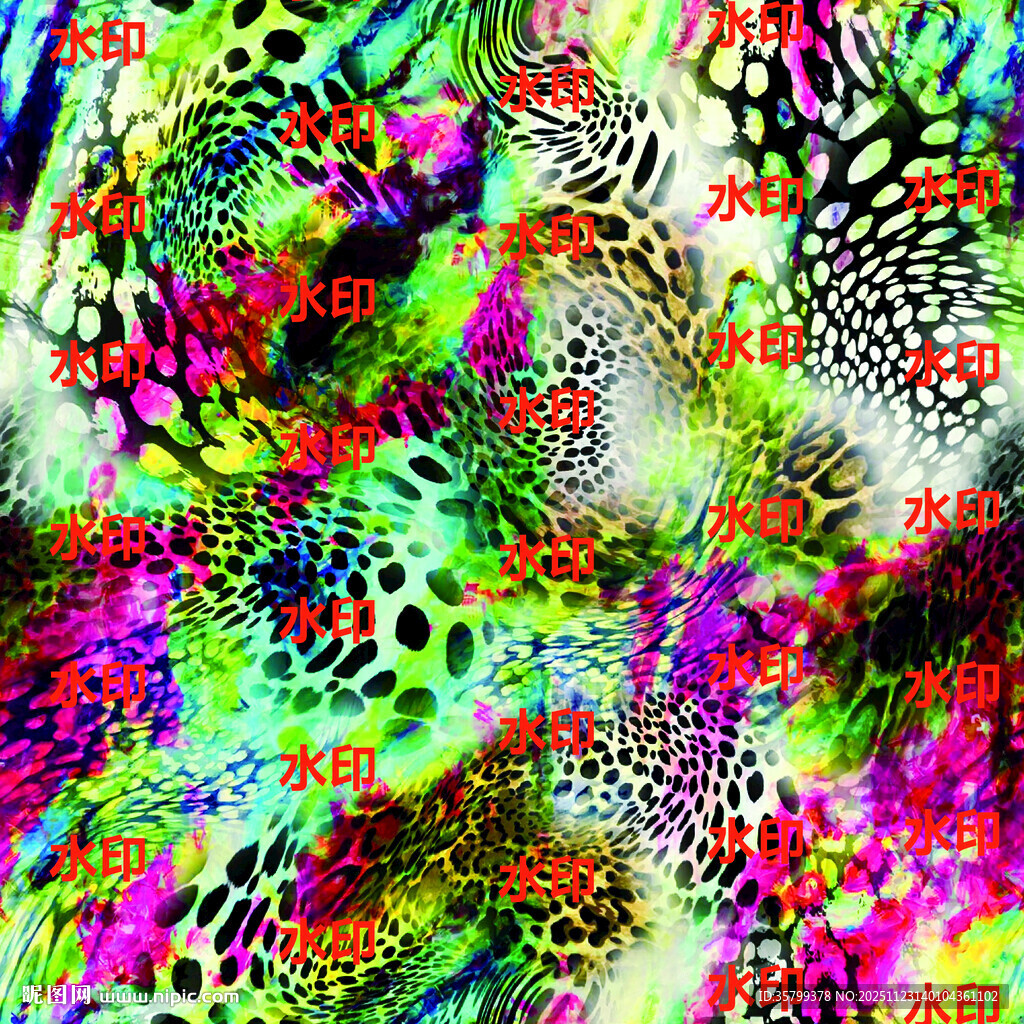 多彩豹纹图案纹理