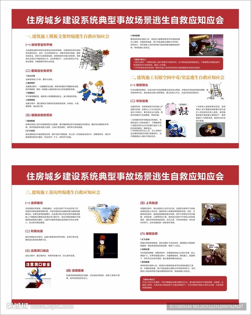 住房城乡建设系统典型事故场景逃