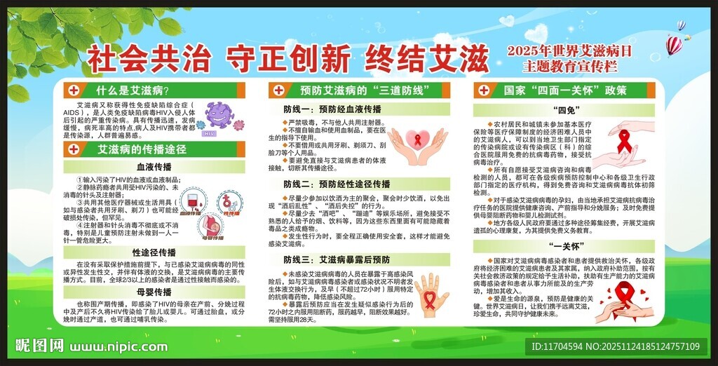 世界艾滋病日宣传栏