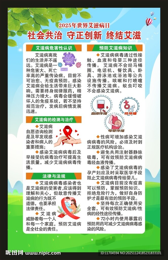 世界艾滋病日海报