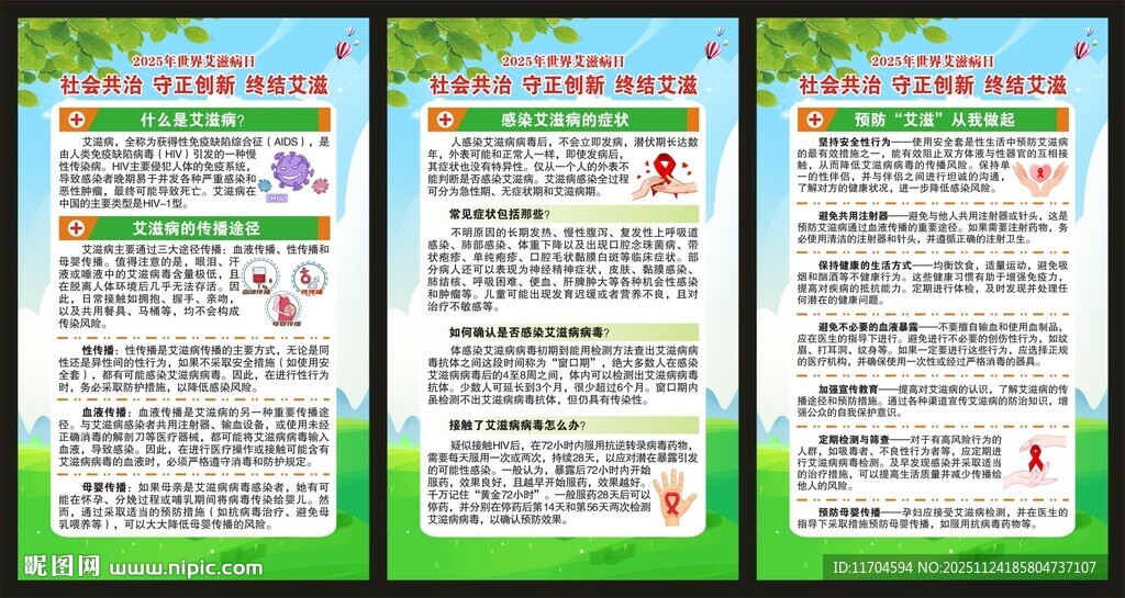 世界艾滋病日展板