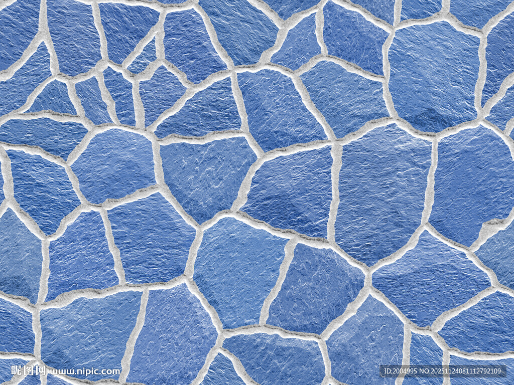 蓝色石墙地砖