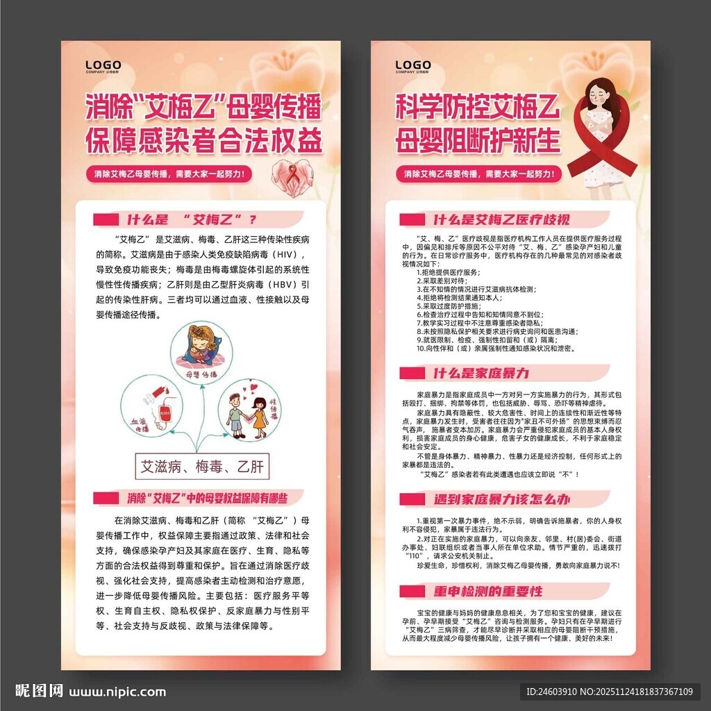 消除艾梅乙母婴传播宣传展架