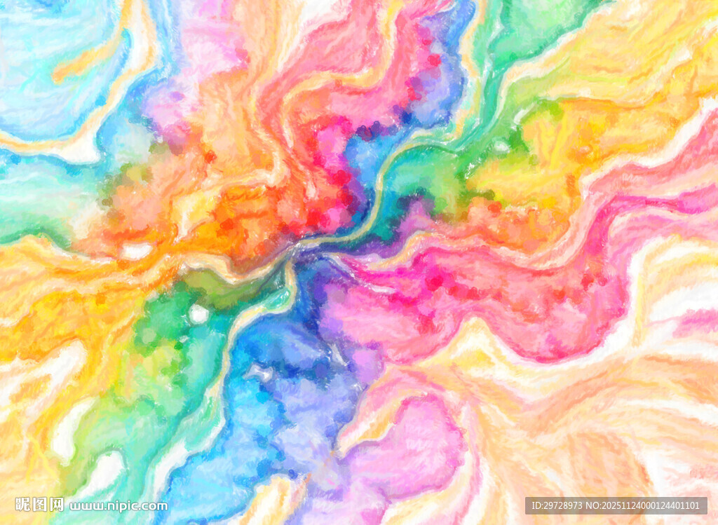 多彩梦幻水彩抽象纹理图