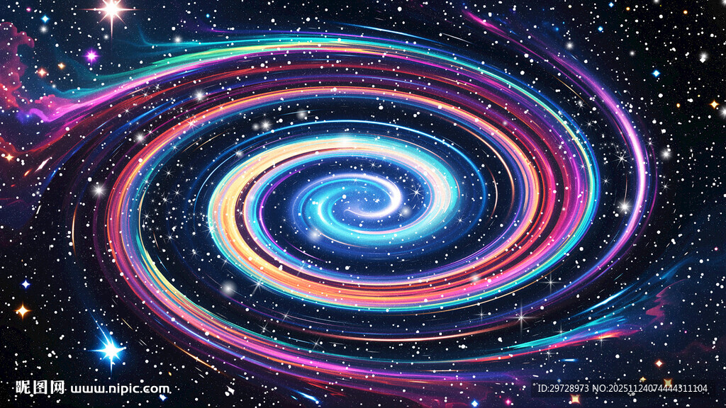 唯美梦幻炫彩绚丽星空旋涡