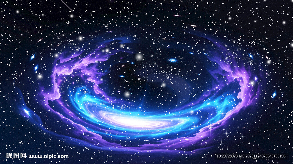 绚丽宇宙漩涡星系景观