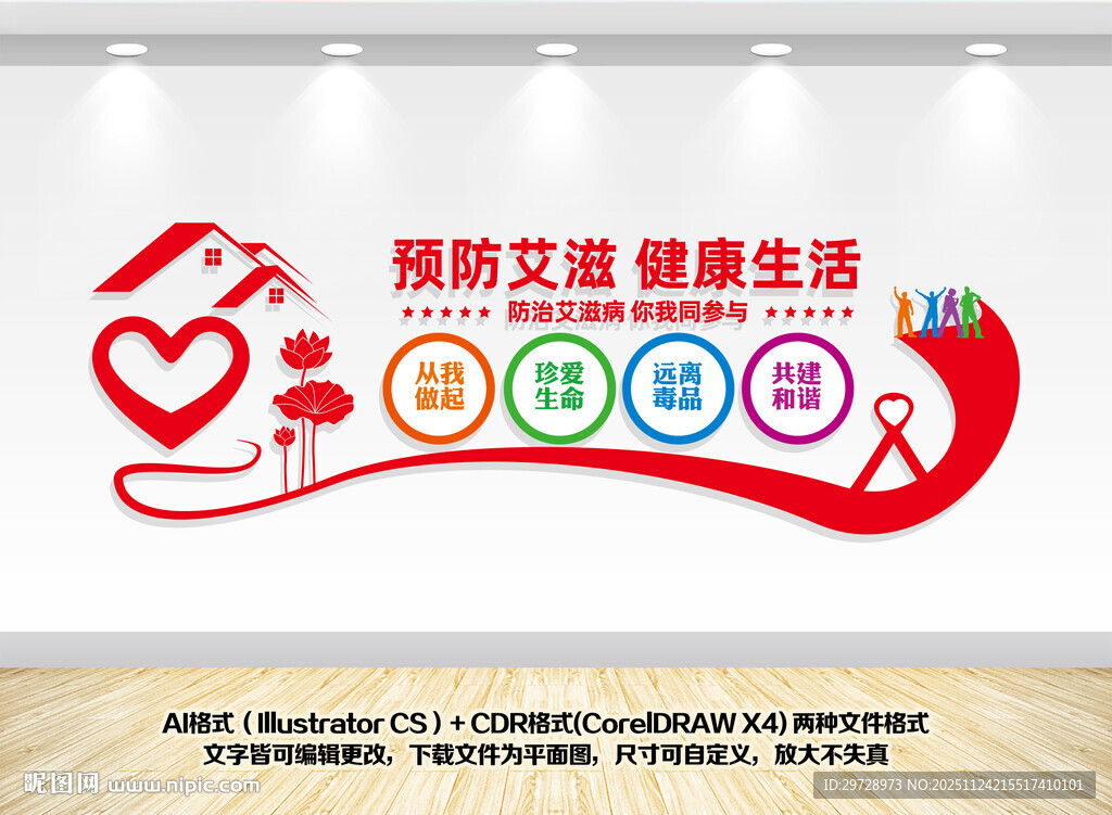 预防艾滋病文化墙