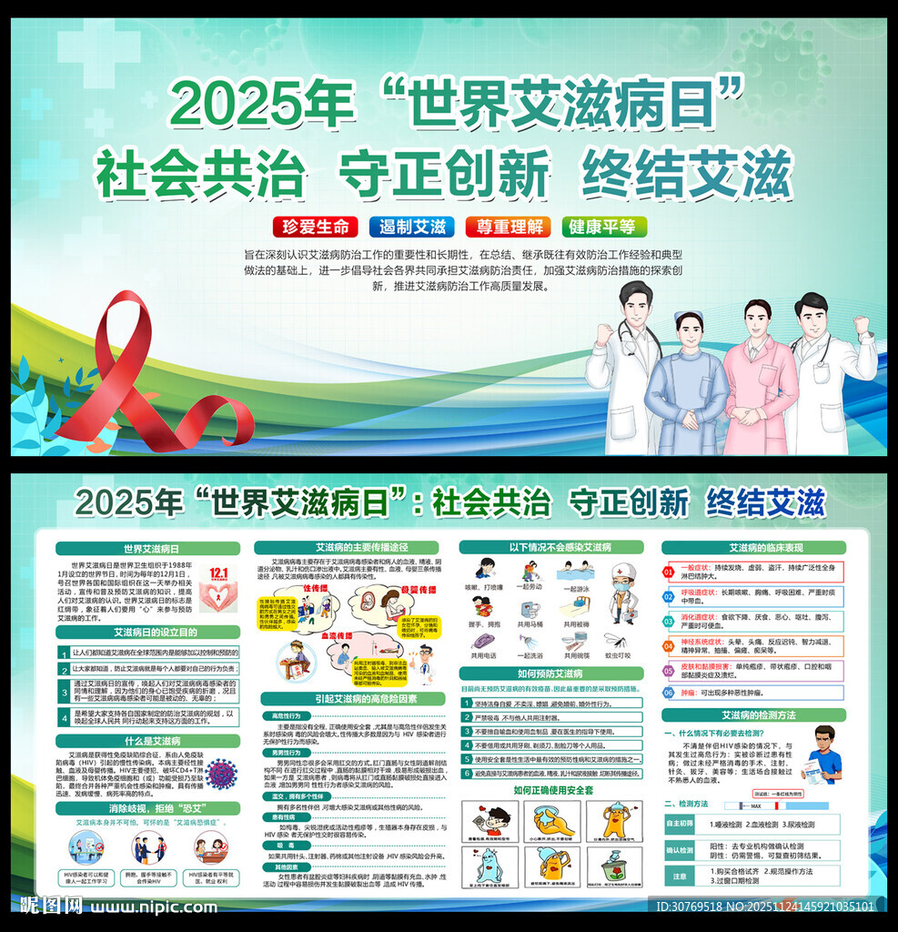 2025年世界艾滋病日展板