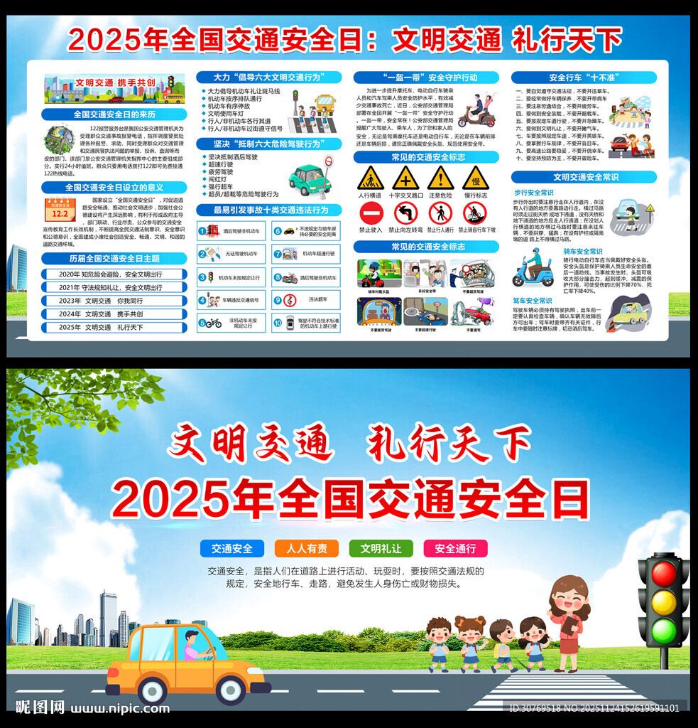 2025年全国交通安全日宣传栏