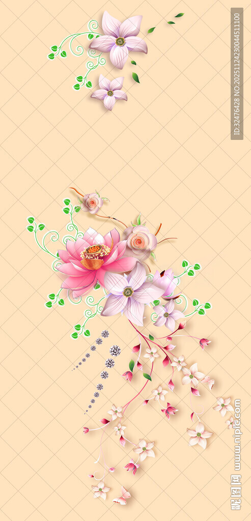 唯美花卉图案设计元素