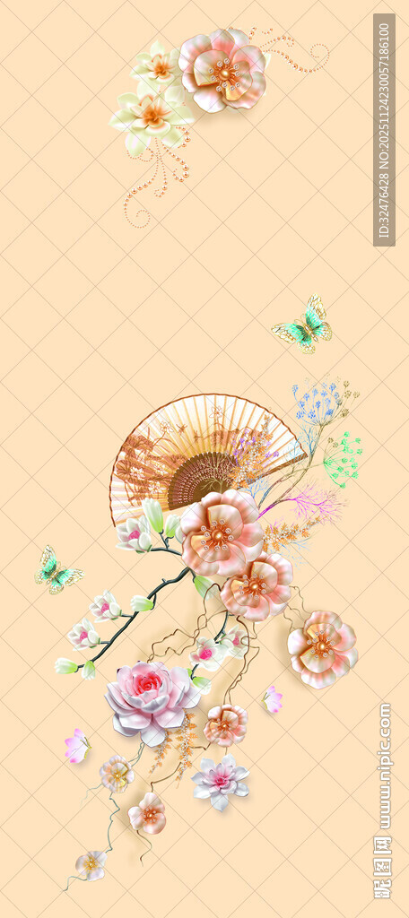 花卉珠宝装饰图案设计