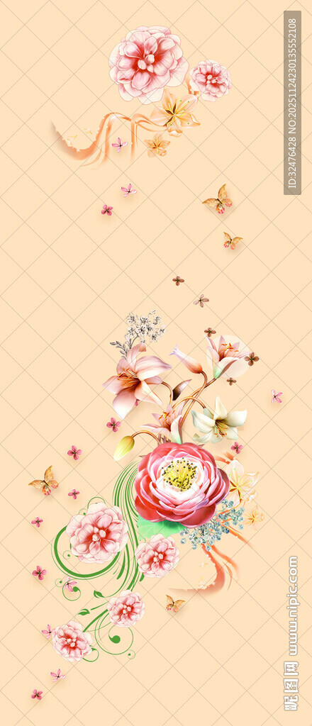 梦幻花卉装饰图案