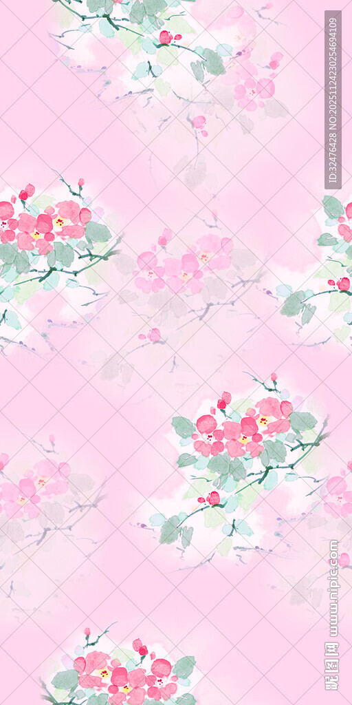 粉色花卉图案背景