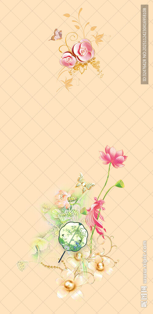 复古花卉装饰图案